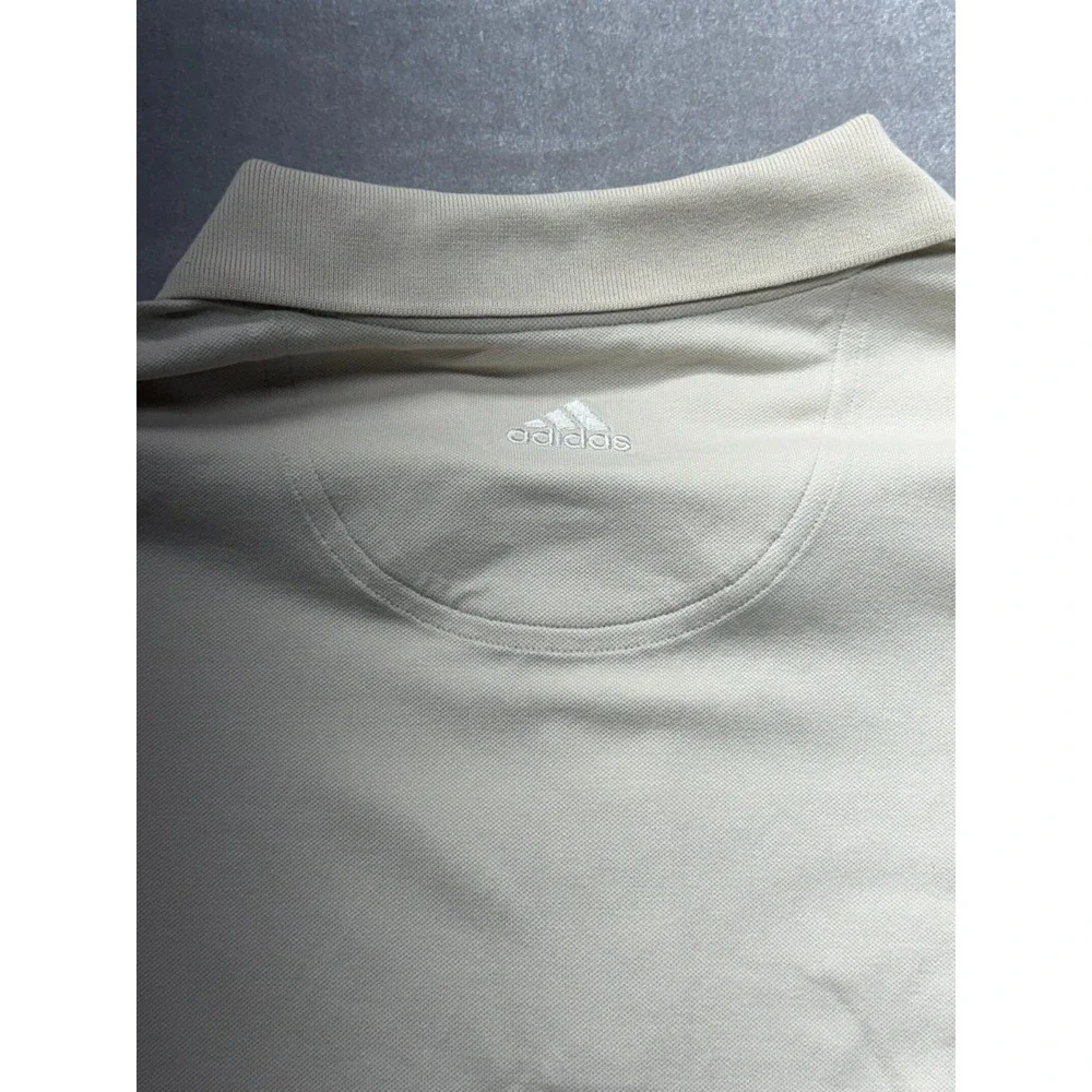 NWT Adidas Rayosan Golf‎ Polo Shirt Beige 2XL UPF 35+ 80's Two Ply